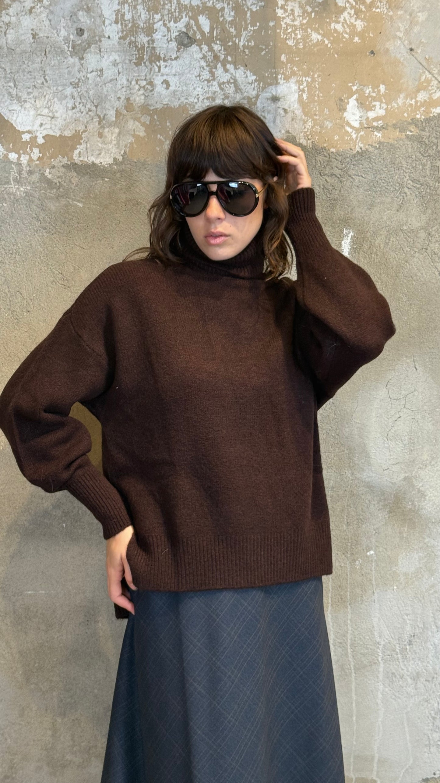 Maglione collo alto
