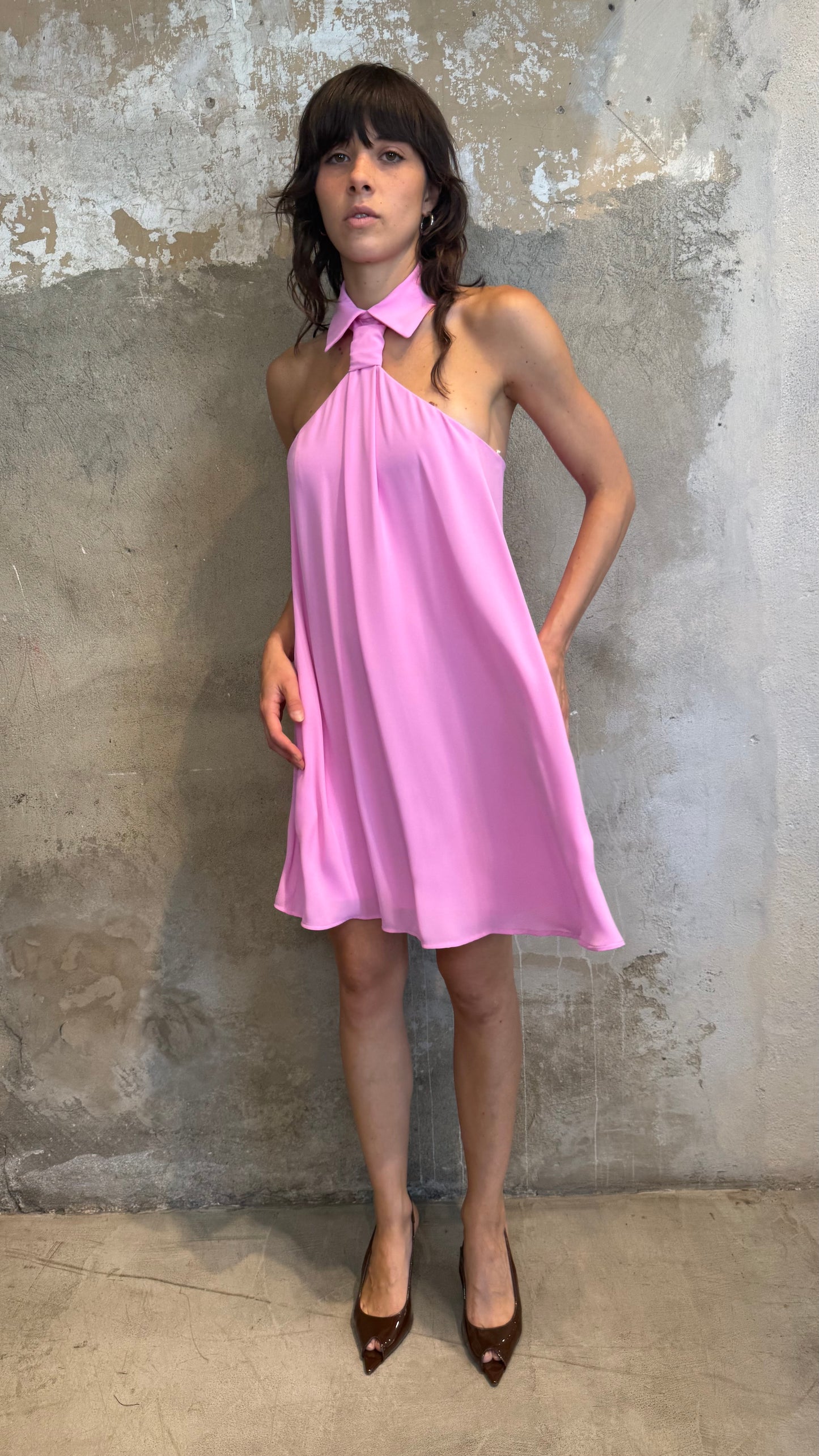 Necktie mini dress