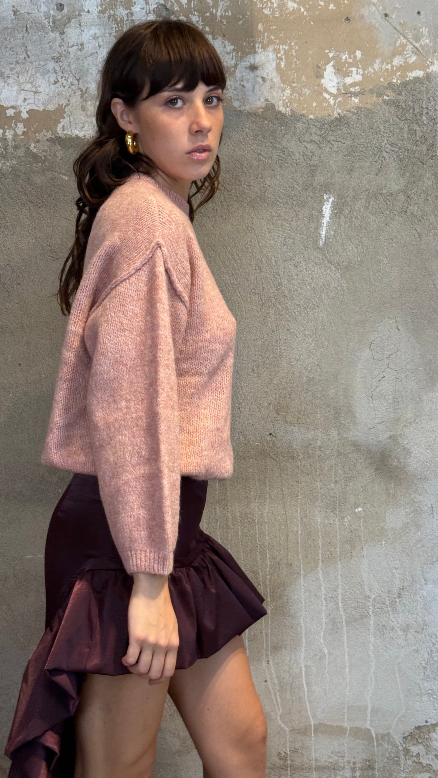 Maglione cuciture rilievo
