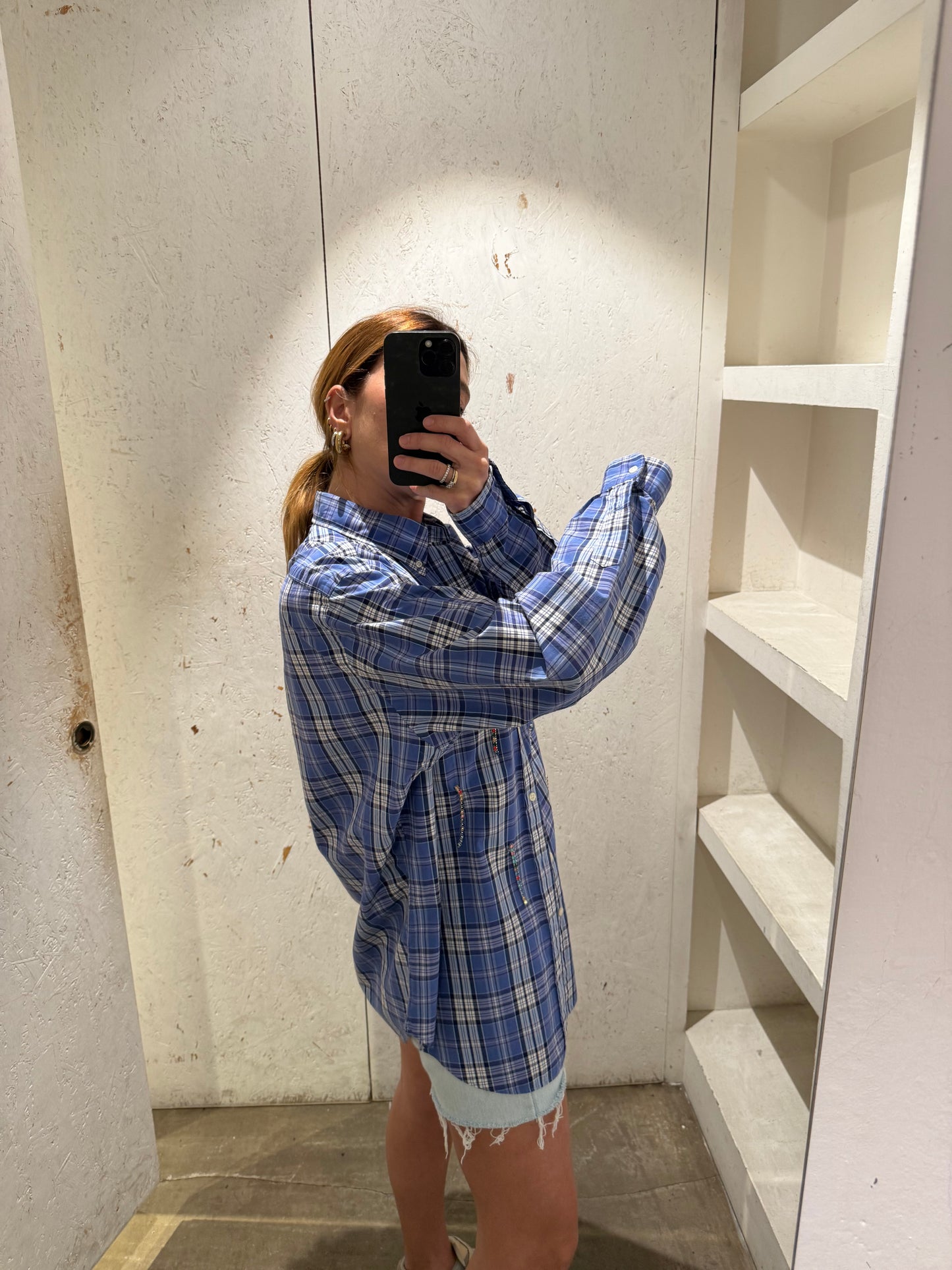Camicia Ralph Lauren quadri strass