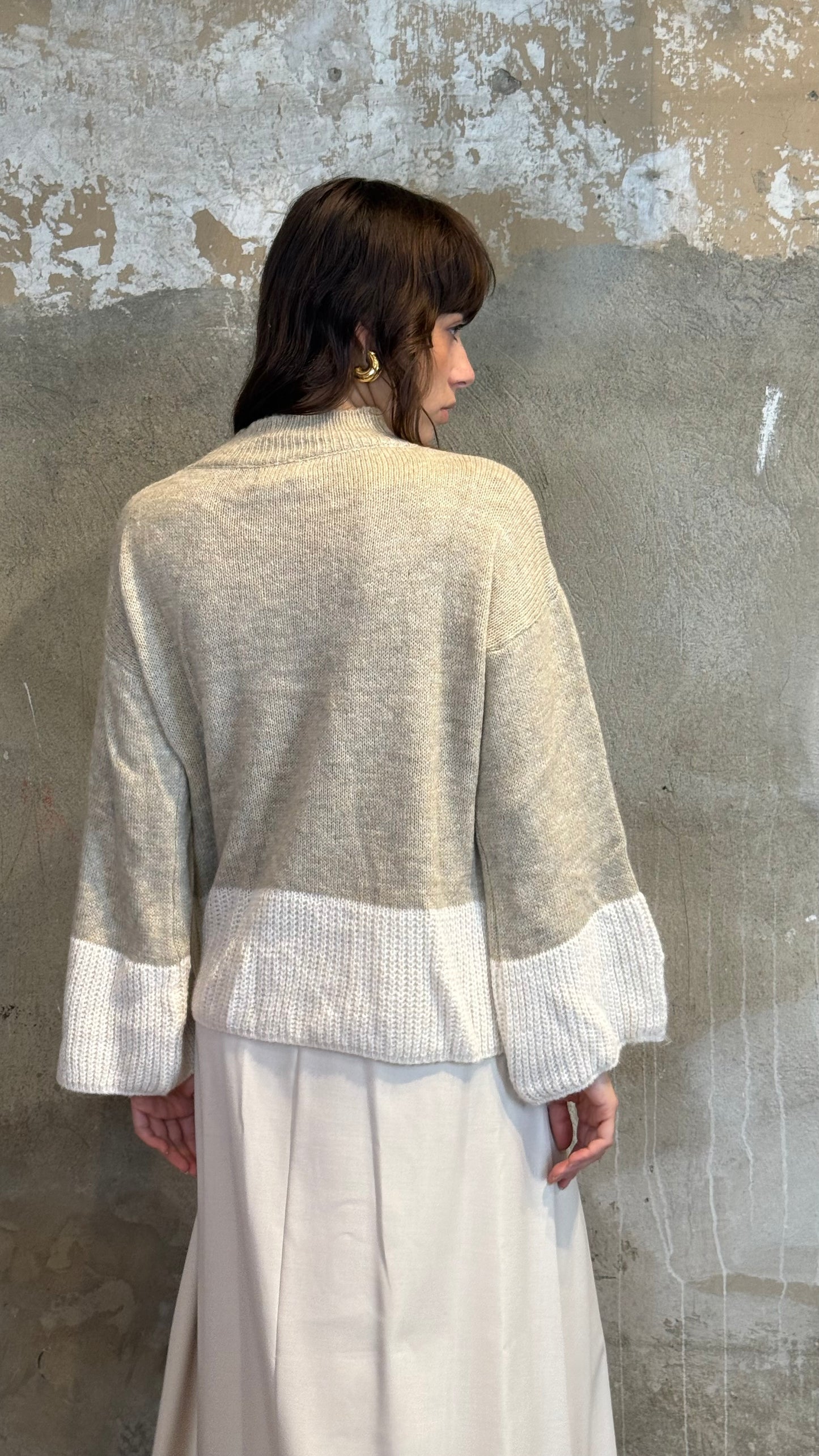 Pullover bicolor