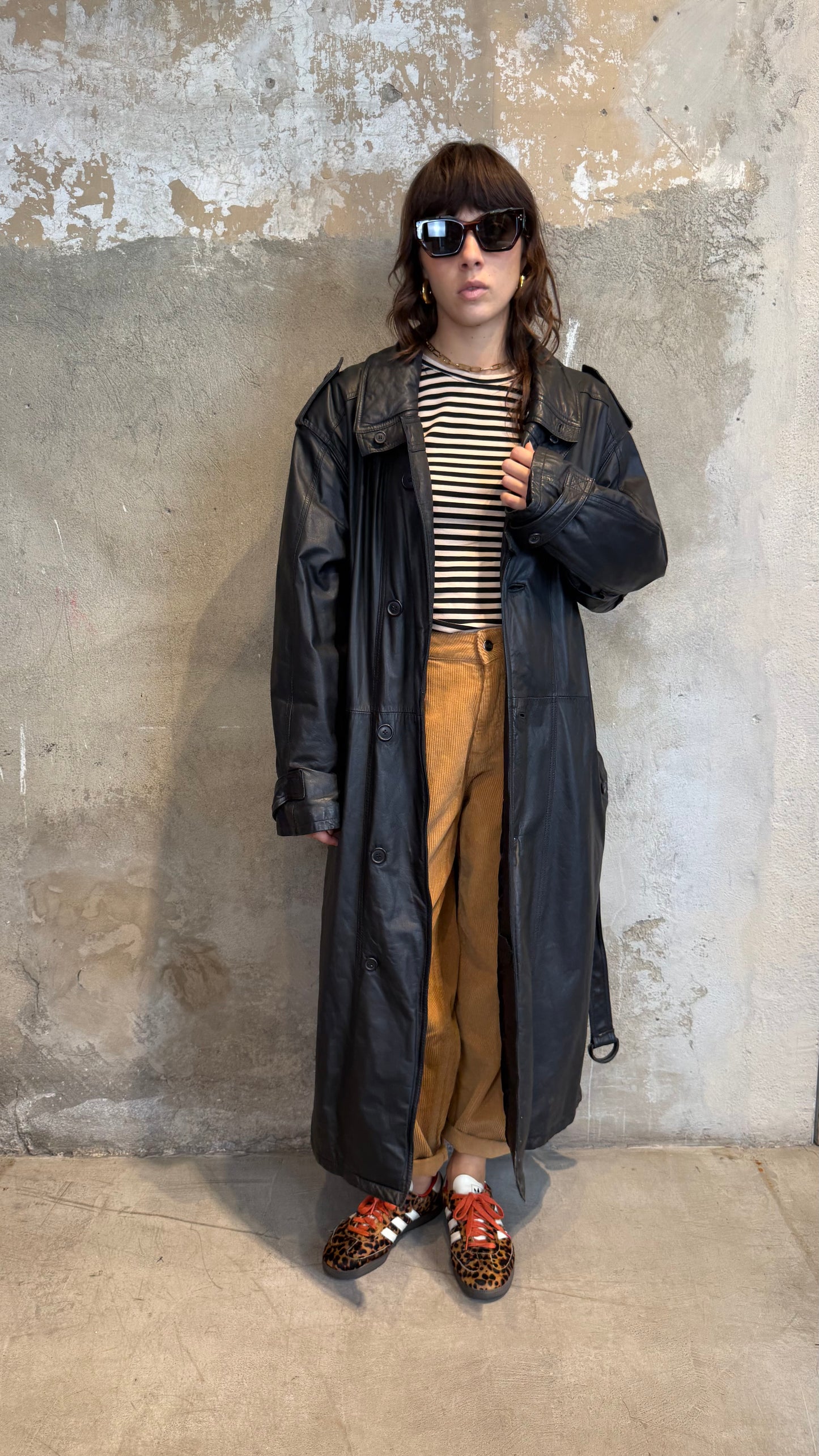 Trench vintage vera pelle