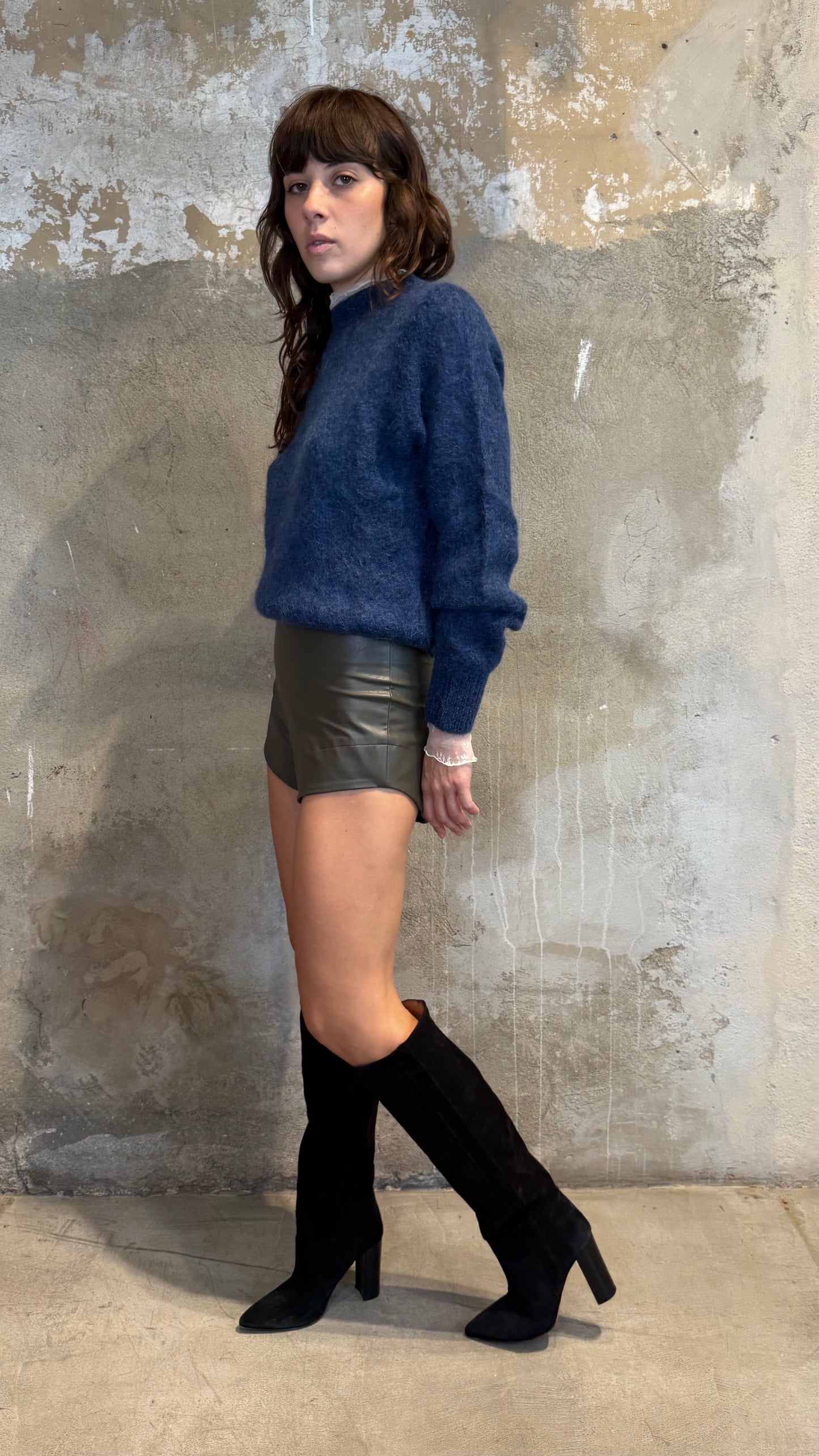 Eco leather shorts