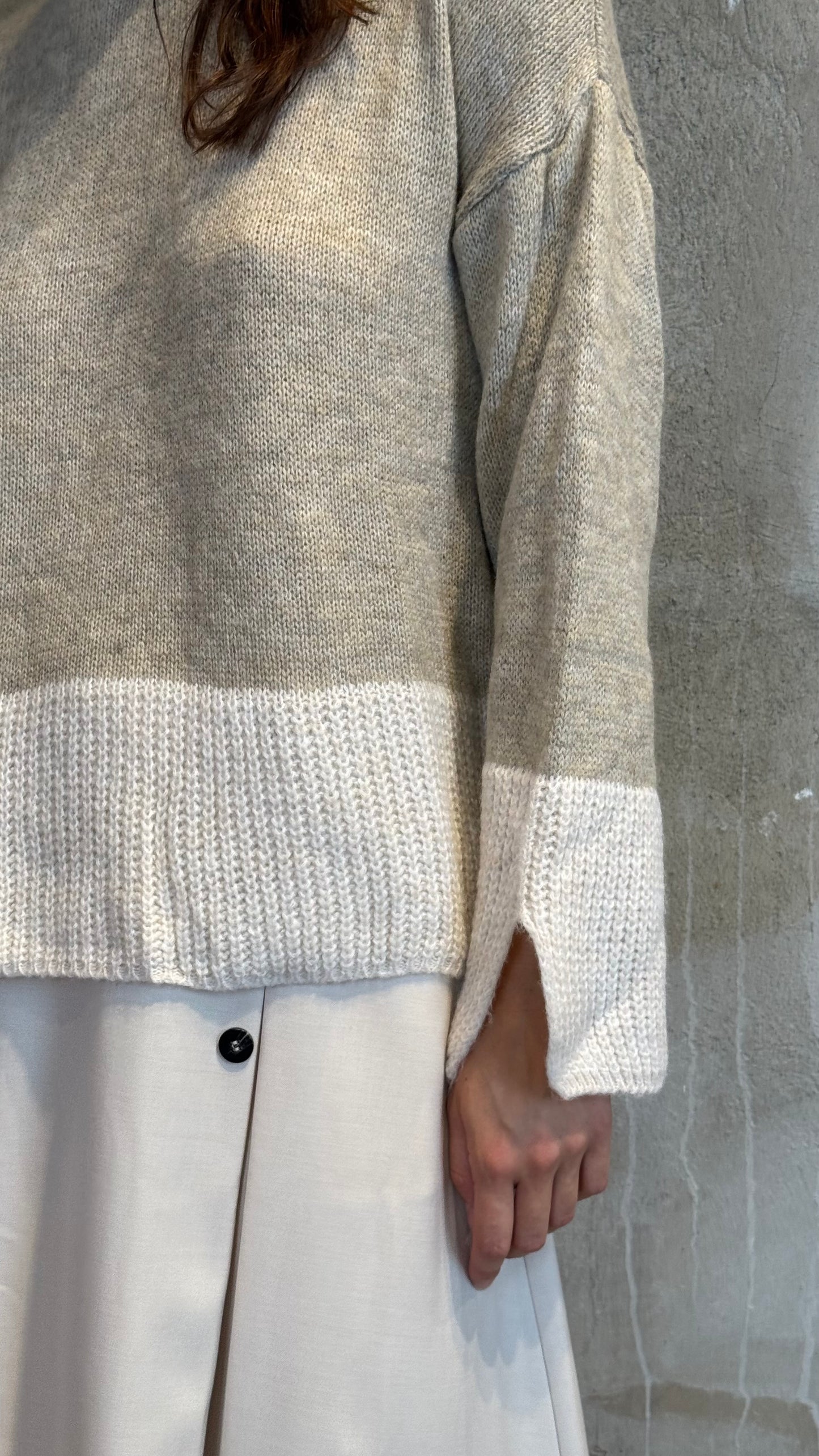 Pullover bicolor
