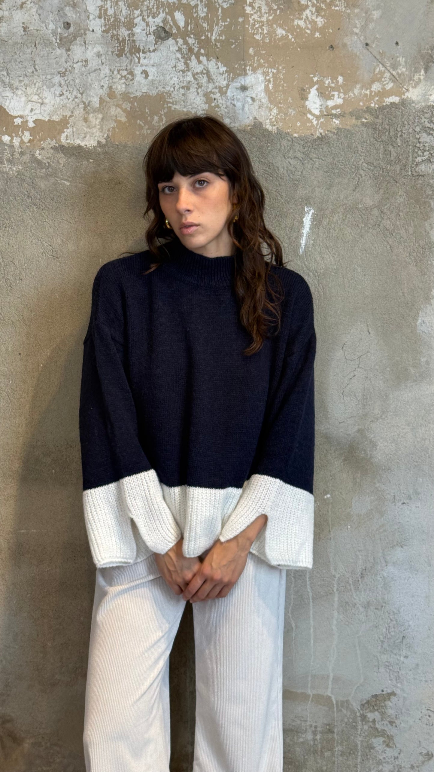 Pullover bicolor
