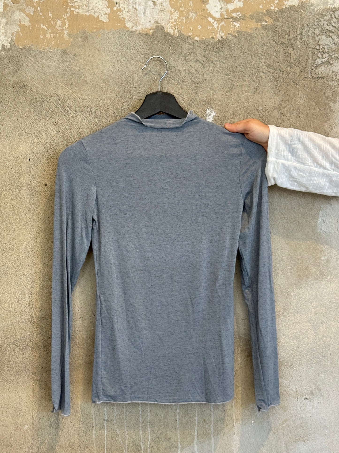 T-shirt misto cashmere mezzo collo