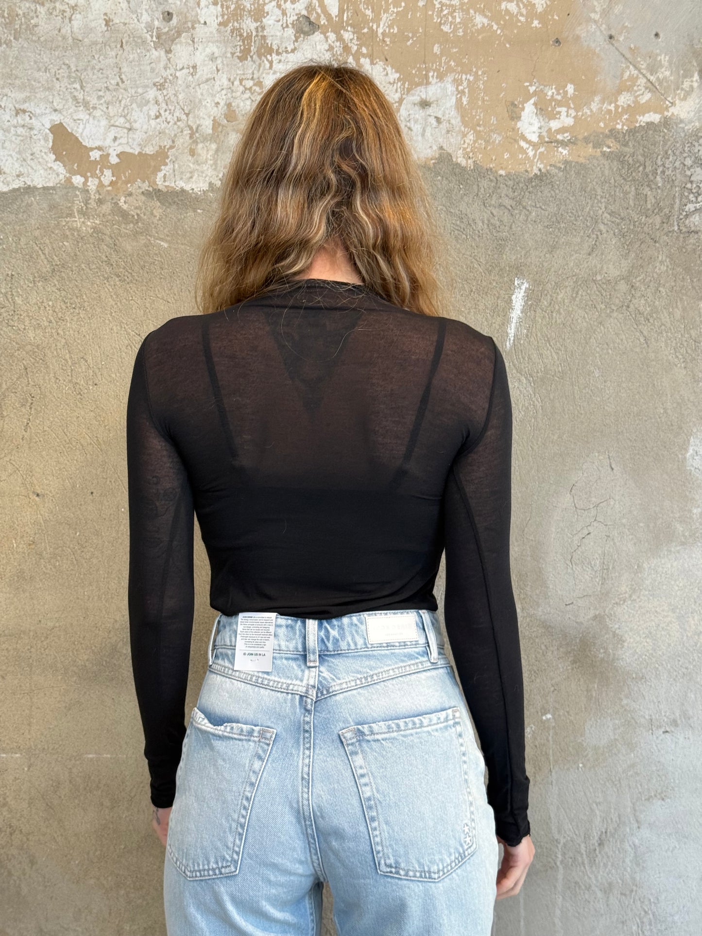 T-shirt misto cashmere mezzo collo