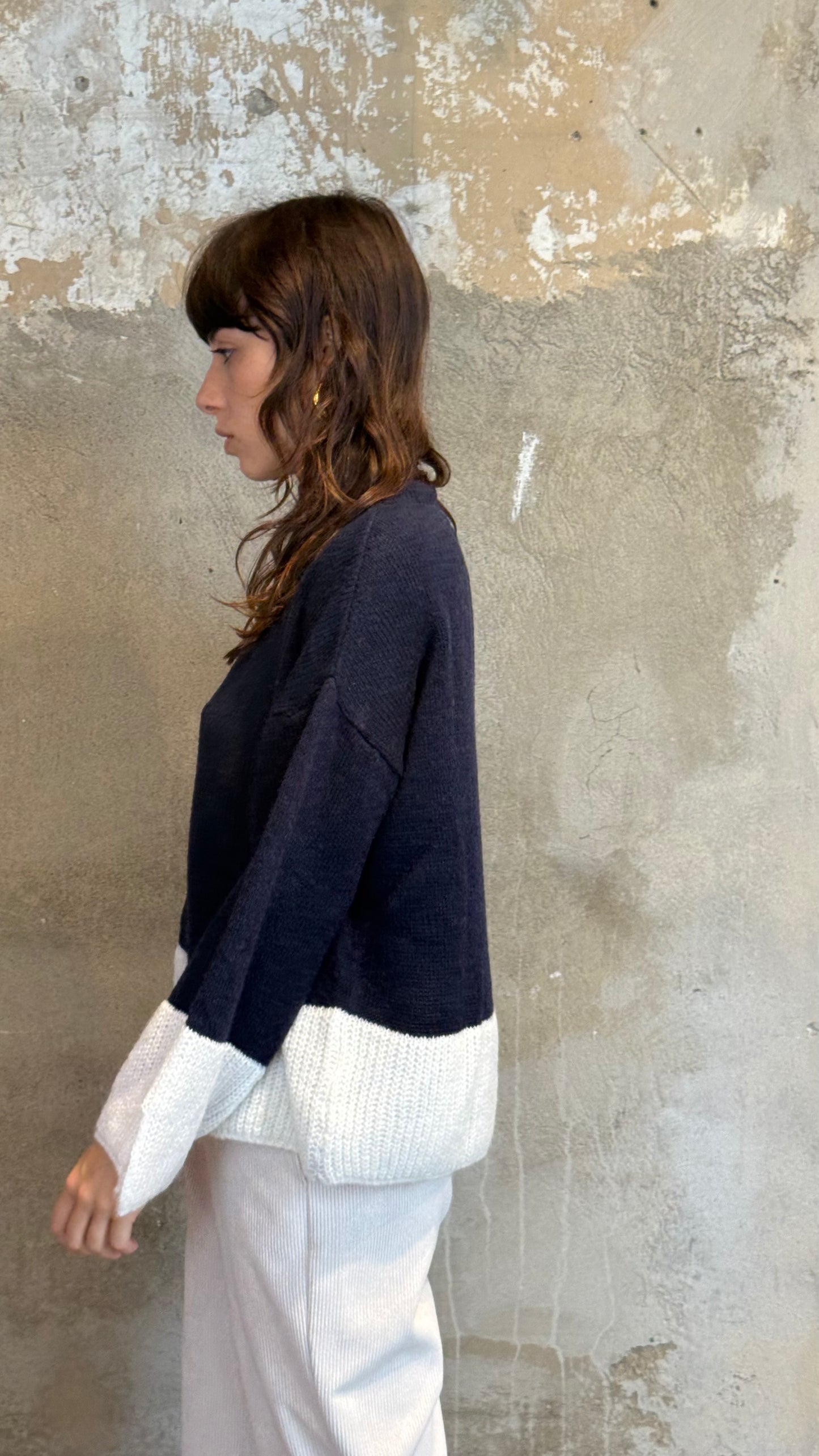 Pullover bicolor