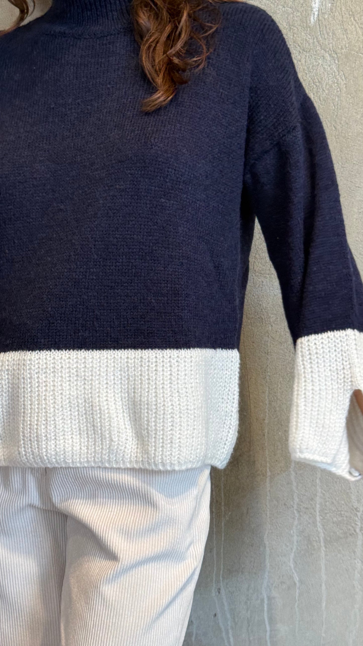 Pullover bicolor