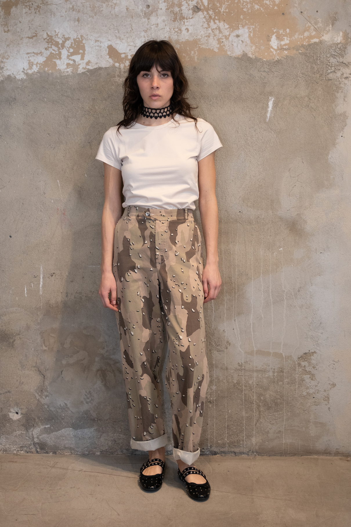 Pantalone MAISON crazy workwear mimetico