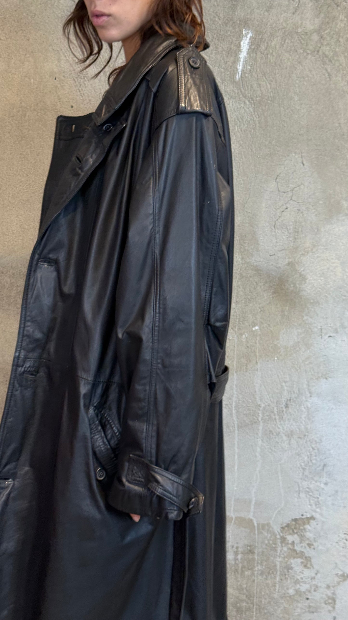 Trench vintage vera pelle
