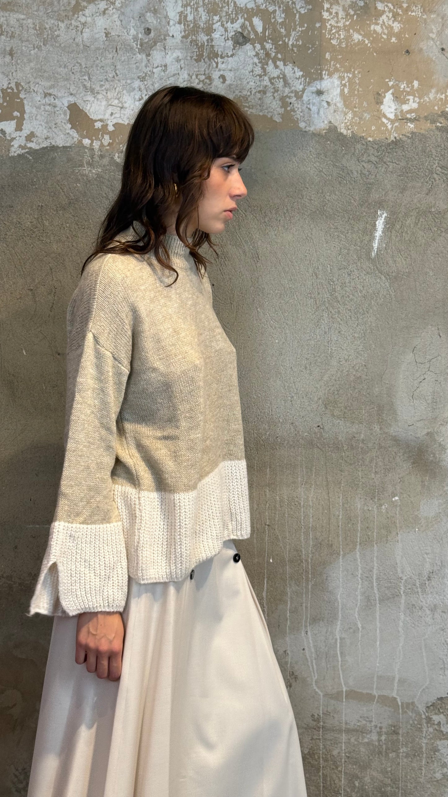 Pullover bicolor