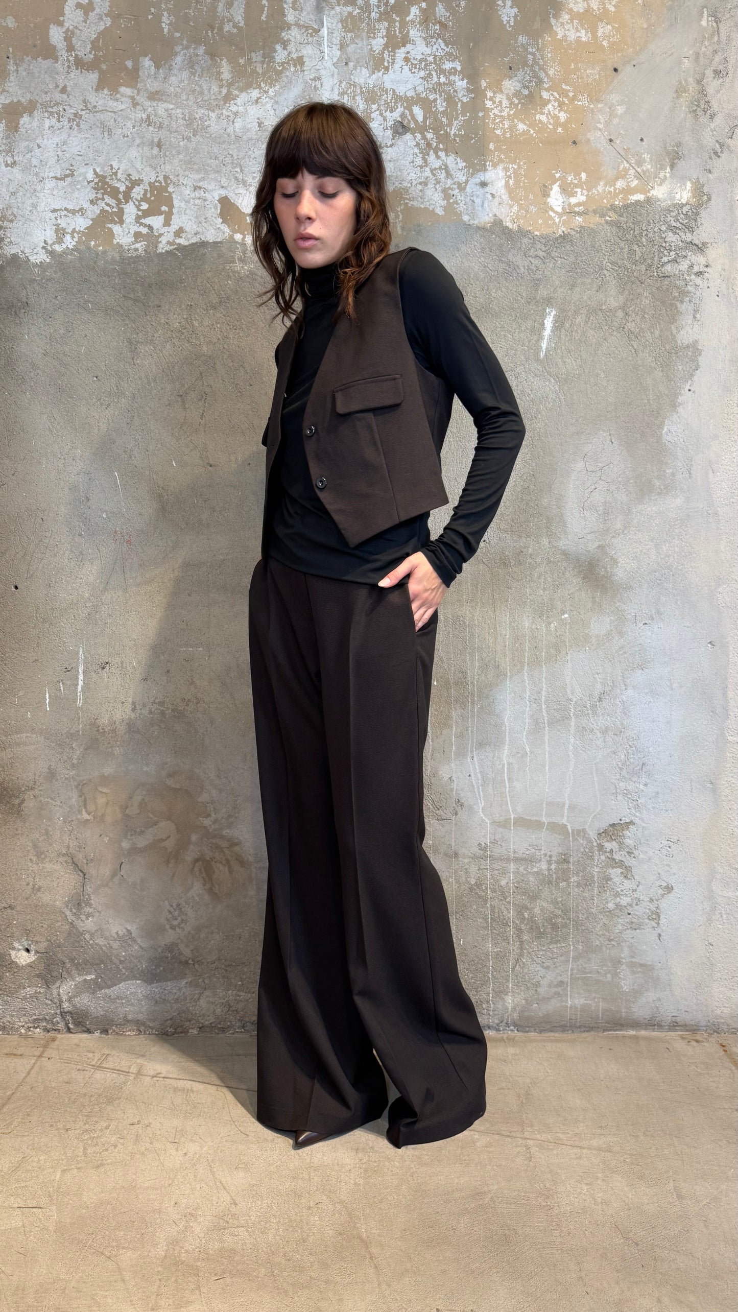 Pantalone palazzo strutturato