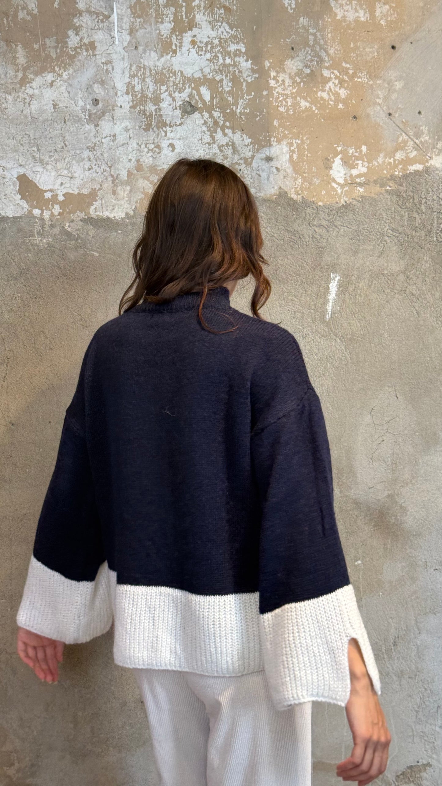 Pullover bicolor