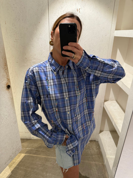 Camicia Ralph Lauren quadri strass