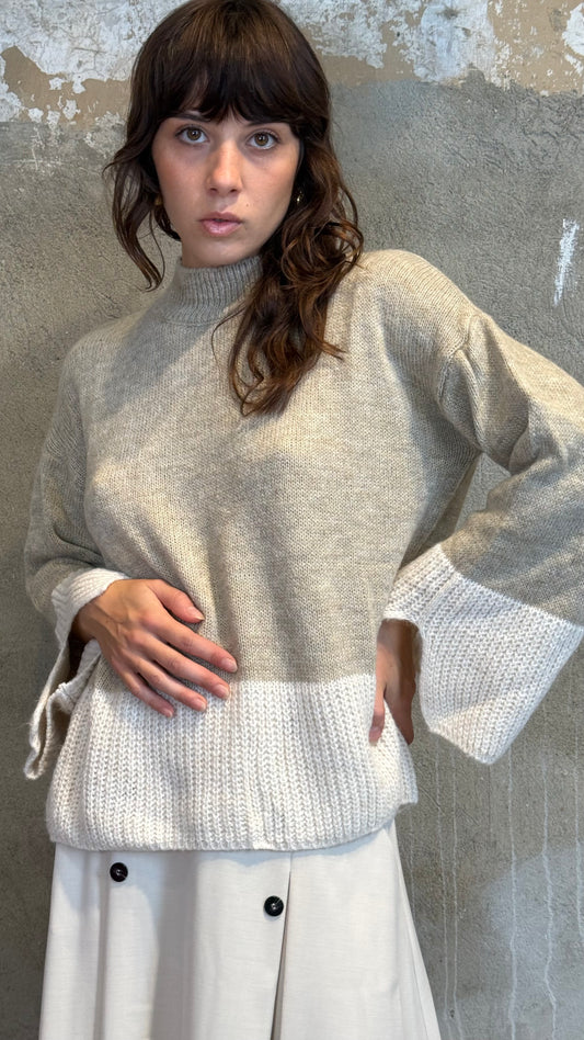 Pullover bicolor