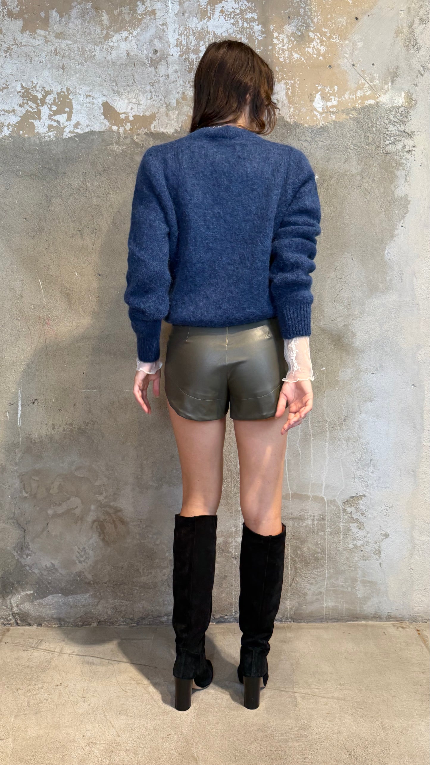 Eco leather shorts
